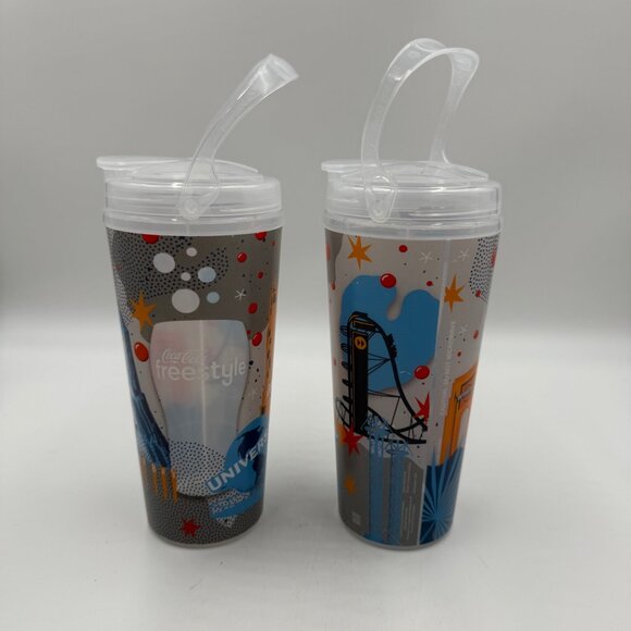 Lot of 2 Universal Studios Souvenir Freestyle Cups with Handles 2025 Orlando - Picture 2 of 9